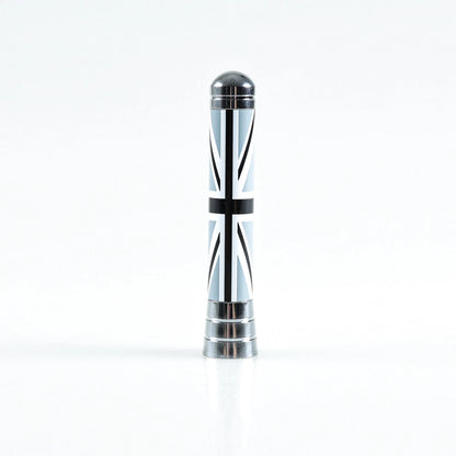 Antenna, Black Union Jack, Chrome Screw On for Mini Cooper (2001-2017)
