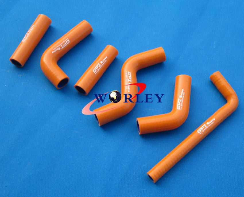 Orange Silicone Radiator Hose for KTM 400 EXC/525 EXC (2002-2006)