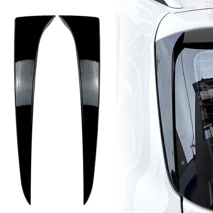 Gloss Black Rear Window Side Wing Trim Covers for Skoda Kamiq (2019-2023)