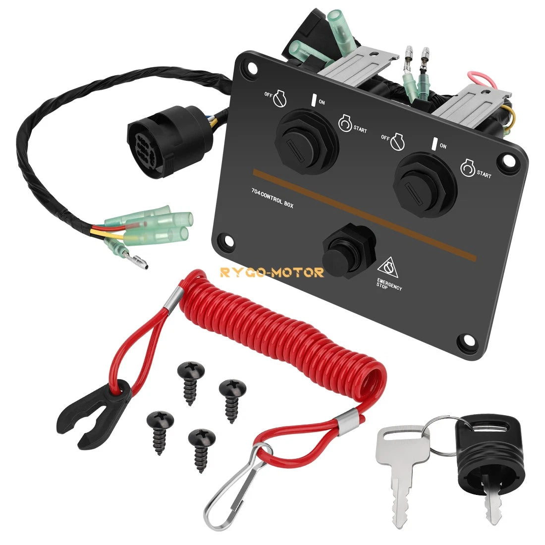 Top Twin Dual Key Switch Assembly Panel for Yamaha