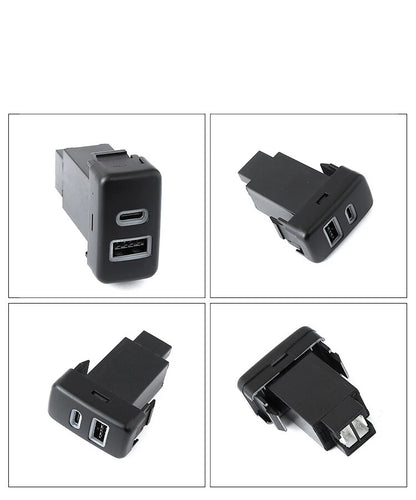 36W Dual Port TypeA/C USB Charger Socket Switch for Toyota Tacoma (2011–2020)