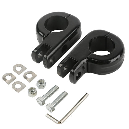 1 1/4" Foot Pegs for Harley Kawasaki Engine Guard Crash Bar