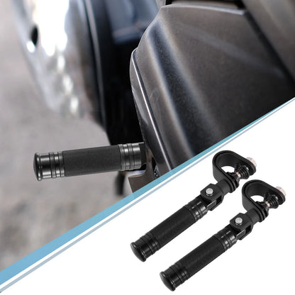 Pair Foot Pegs 1-1.25" 25mm-32mm Aluminum Alloy Black for Motorcycle