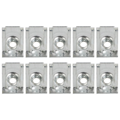 10 x M6 Galvanized Snap Nuts for Sheet Metal Trim Clamps (No Year)