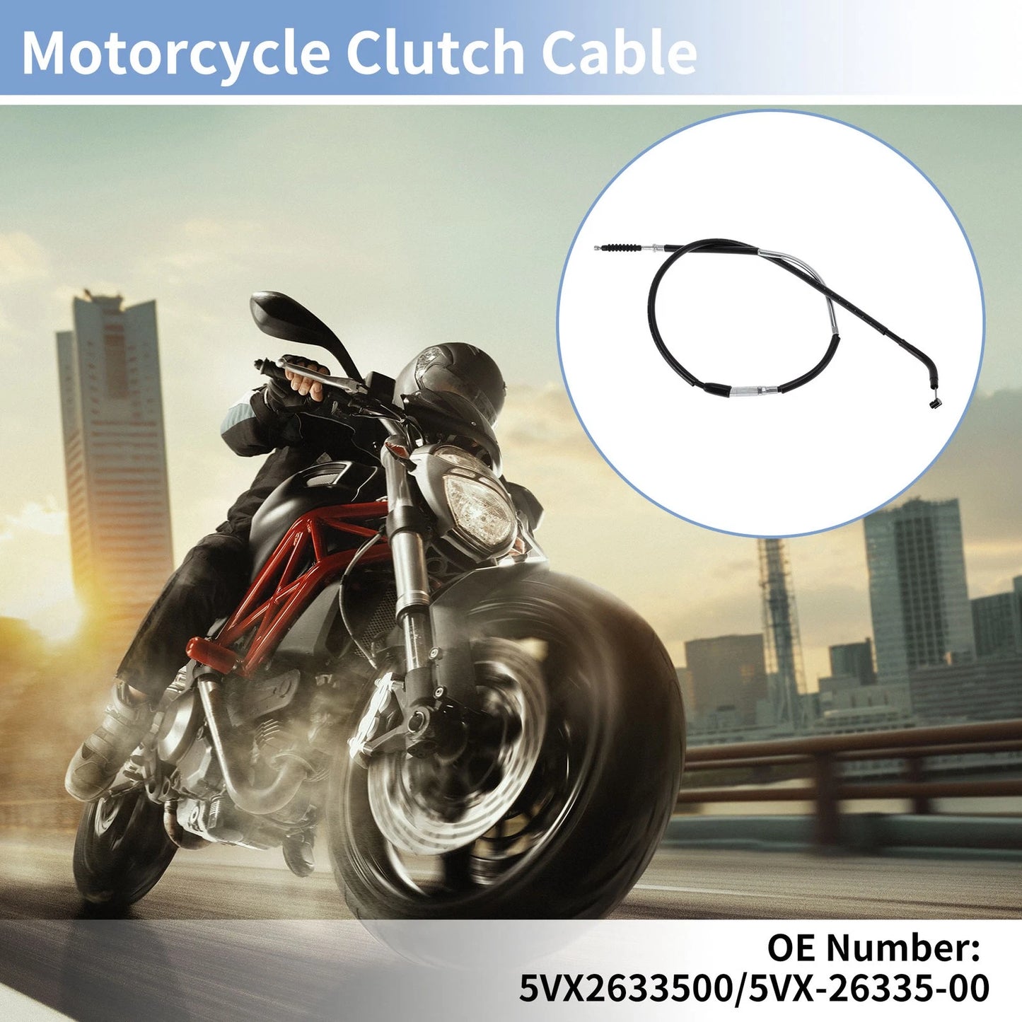 Motorcycle Clutch Cable 1Pc for Yamaha FZ6 Fazer (2004–2008)