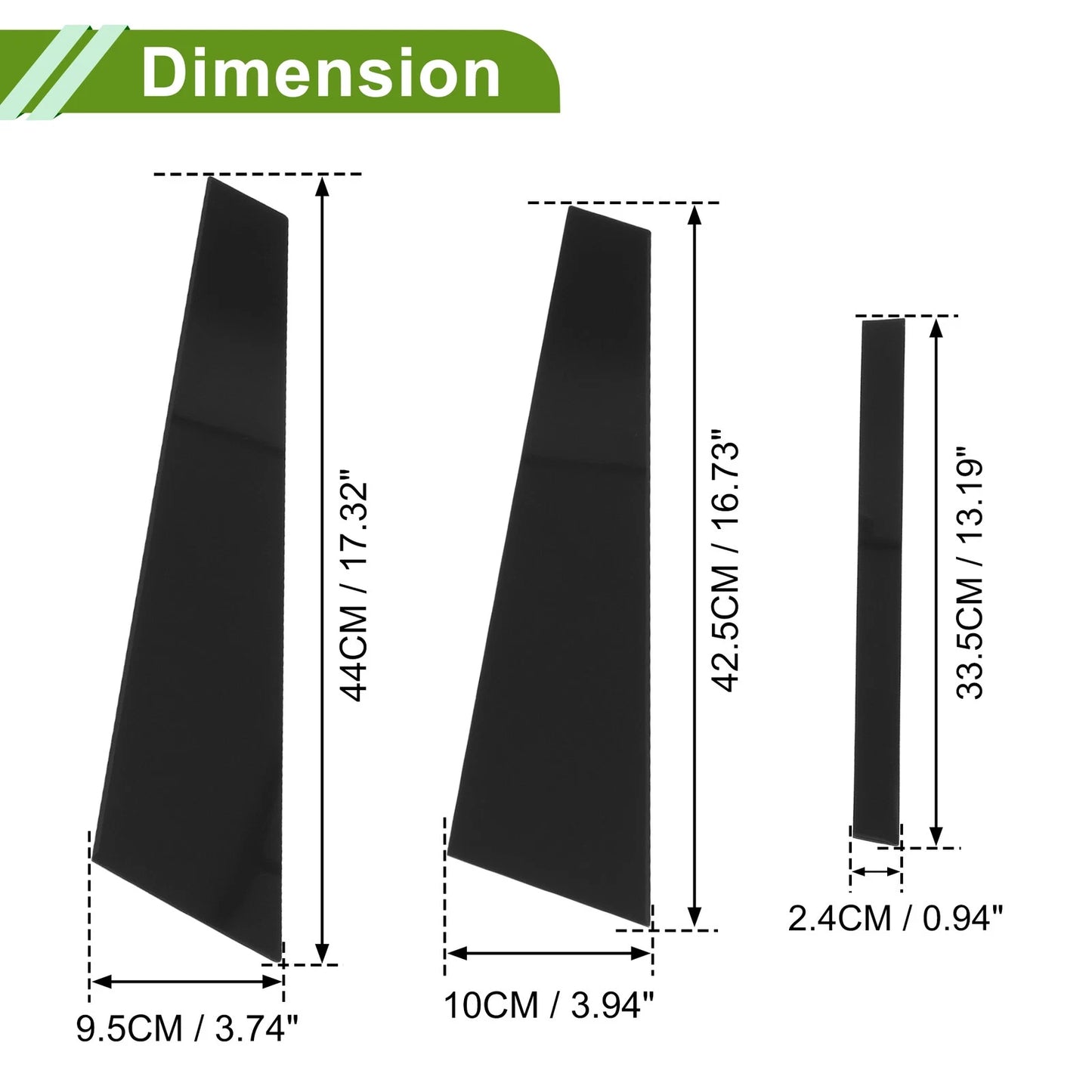 6 Pcs Door Pillar Window Trim for BMW 7-Series (2017-2022) Black