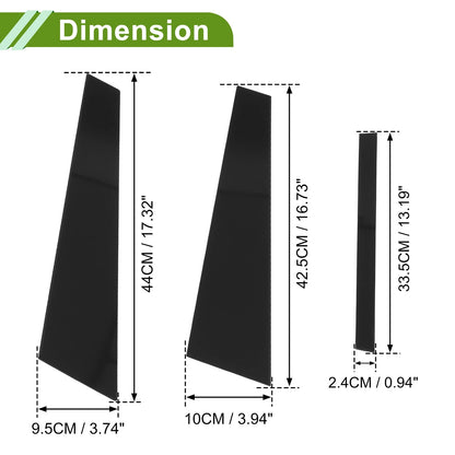 6 Pcs Door Pillar Window Trim for BMW 7-Series (2017-2022) Black