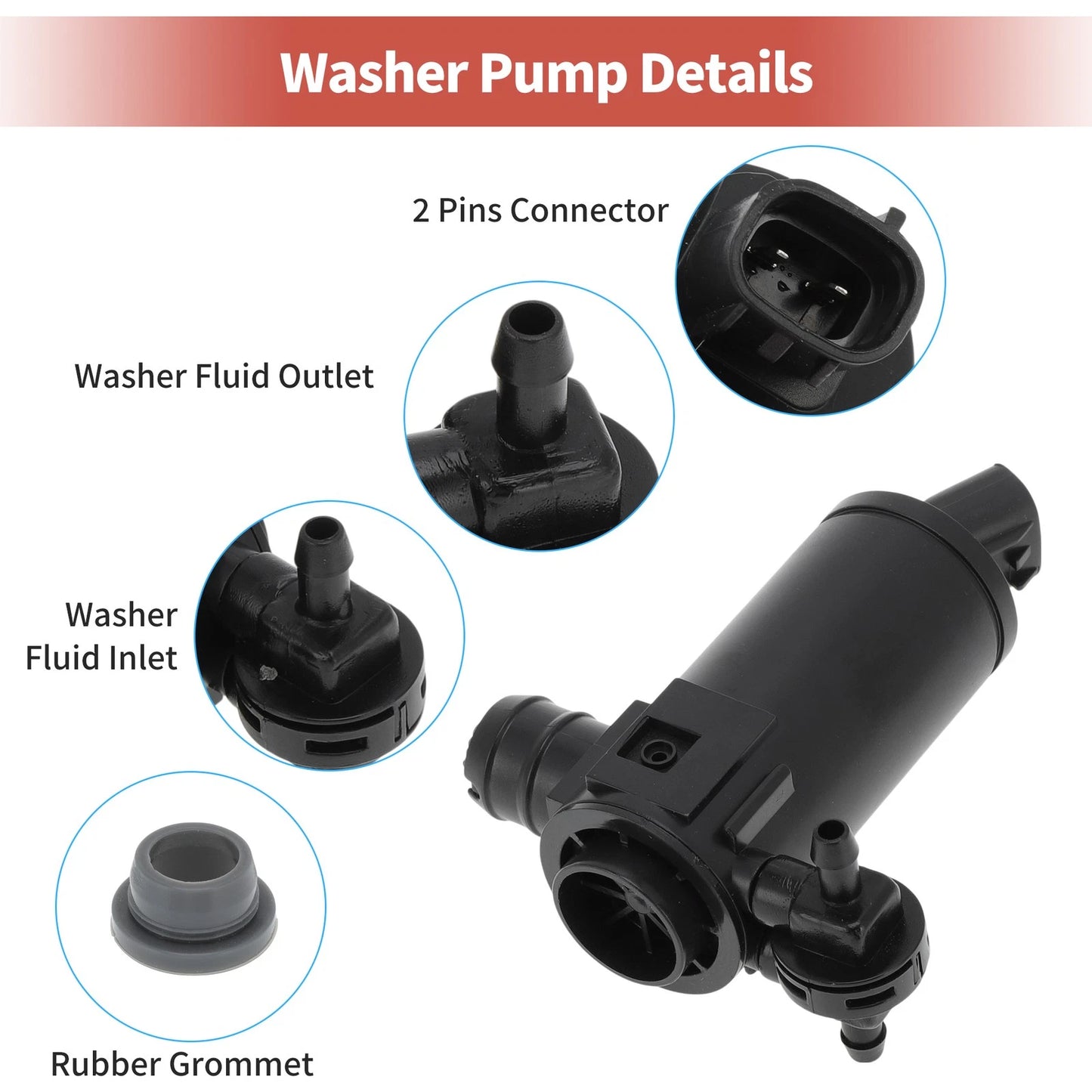 Windshield Washer Pump for Honda CR-V (2017-2023)