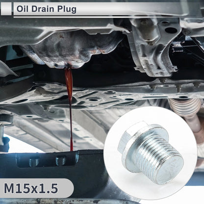 M15x1.5 0.98" Height Engine Oil Drain Plug W/Gasket for Car/Motorcycle