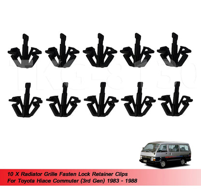 10 x Grille Retainer Clips for Toyota Hiace Commuter (1983-1988)