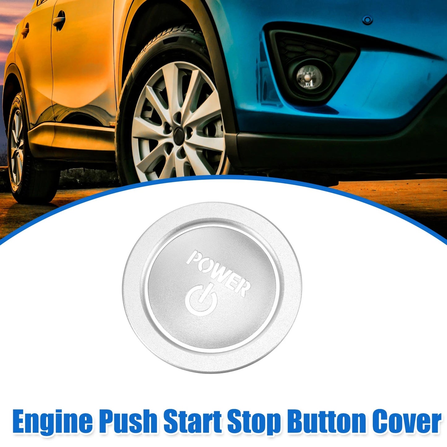 Push Start Stop Button Cover Trim Ring for Toyota (2016-2023)