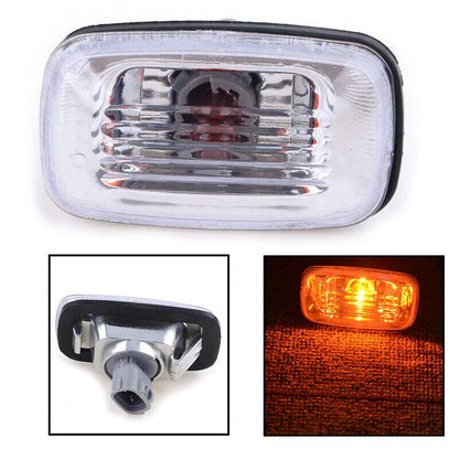 Clear LED Side Marker Lights for Toyota Land Cruiser 70 80 100 Series (1990-2023)