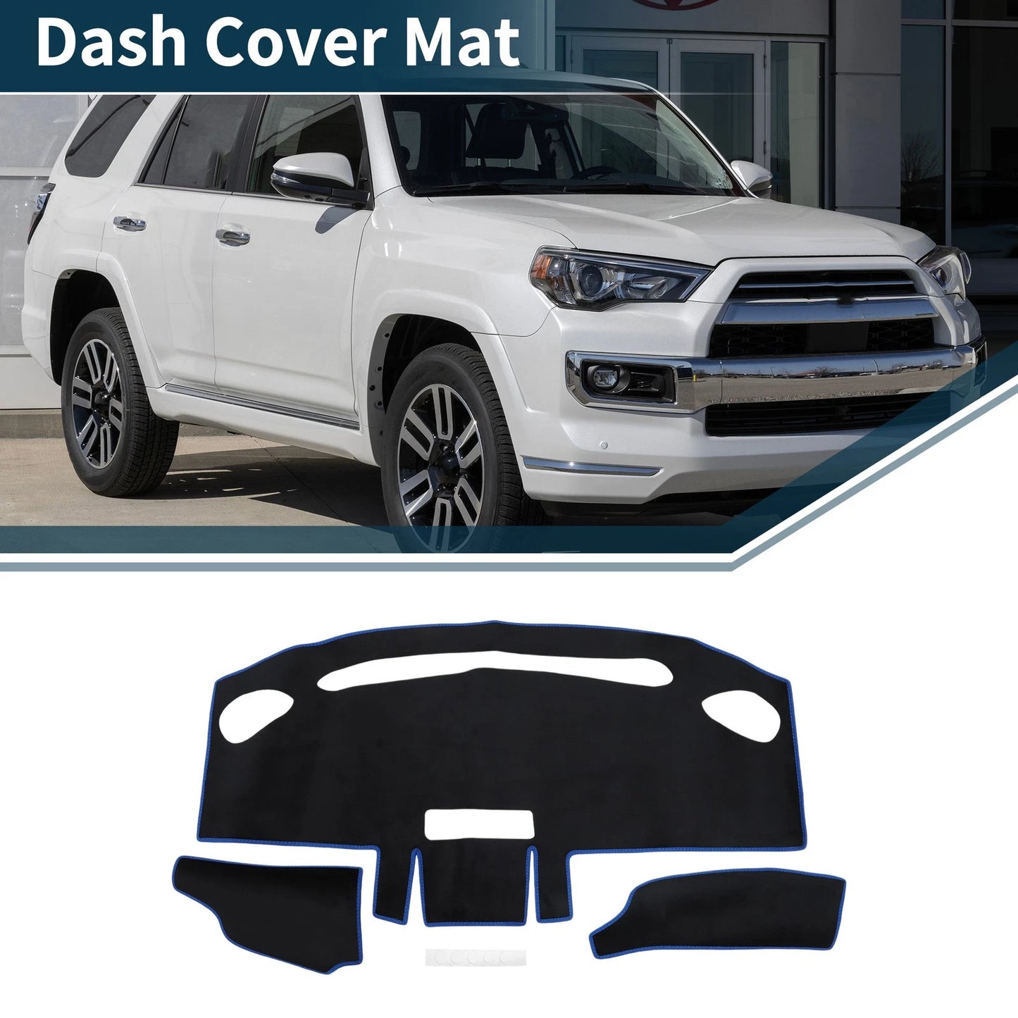 Dashboard Cover Mat for Mazda Flair Wagon (2012-2020) Black Blue Set