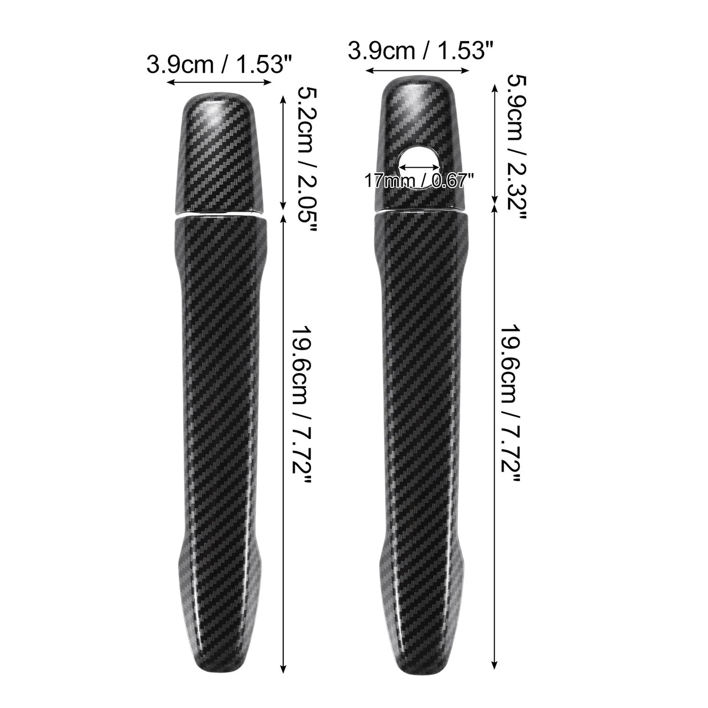 4 x Carbon Fiber Door Handle Covers for Mitsubishi