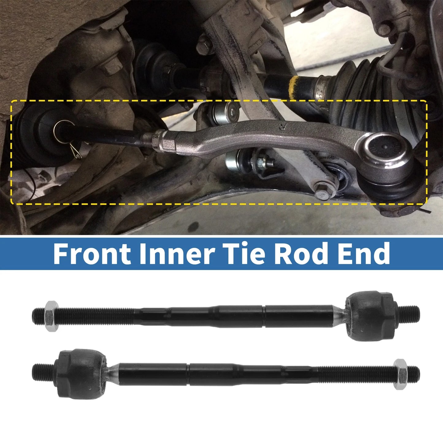 Front Inner Tie Rod End Links for Ford Flex (2013-2016)