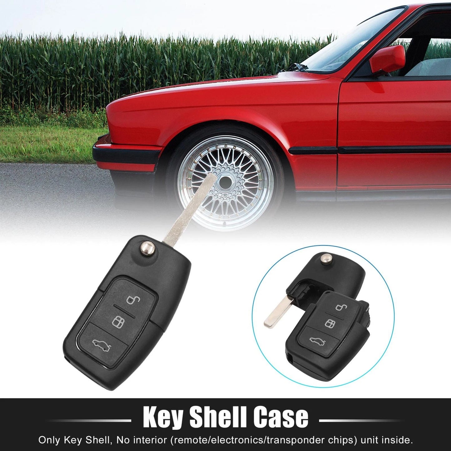 Key Fob Shell Case for Ford Focus, Fiesta, Kuga (2004-2012, 2008-2013, 2008-2010)
