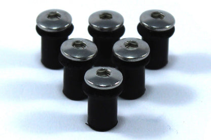Bolts + Well Nut x6 Stainless Steel Rubber for Yamaha Wind Screen