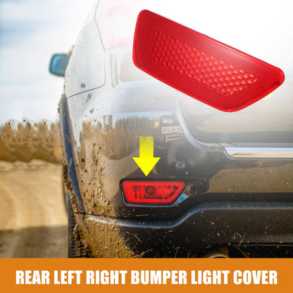 Rear Left Bumper Reflector Light Cover for Jeep Grand Cherokee (2011-2020)