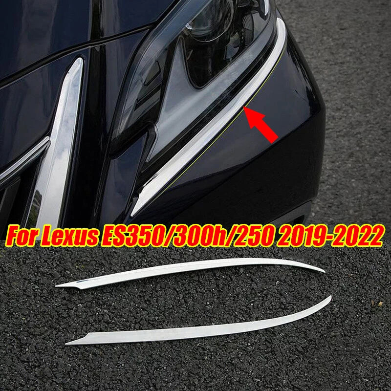 2x Front Headlight Eyebrows Eyelids Cover for Lexus ES350/300h/250 (2019–2022)