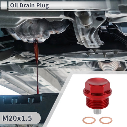 M20x1.5 Engine Oil Drain Plug with Gasket 1 Set for Car Motorcycle Boat