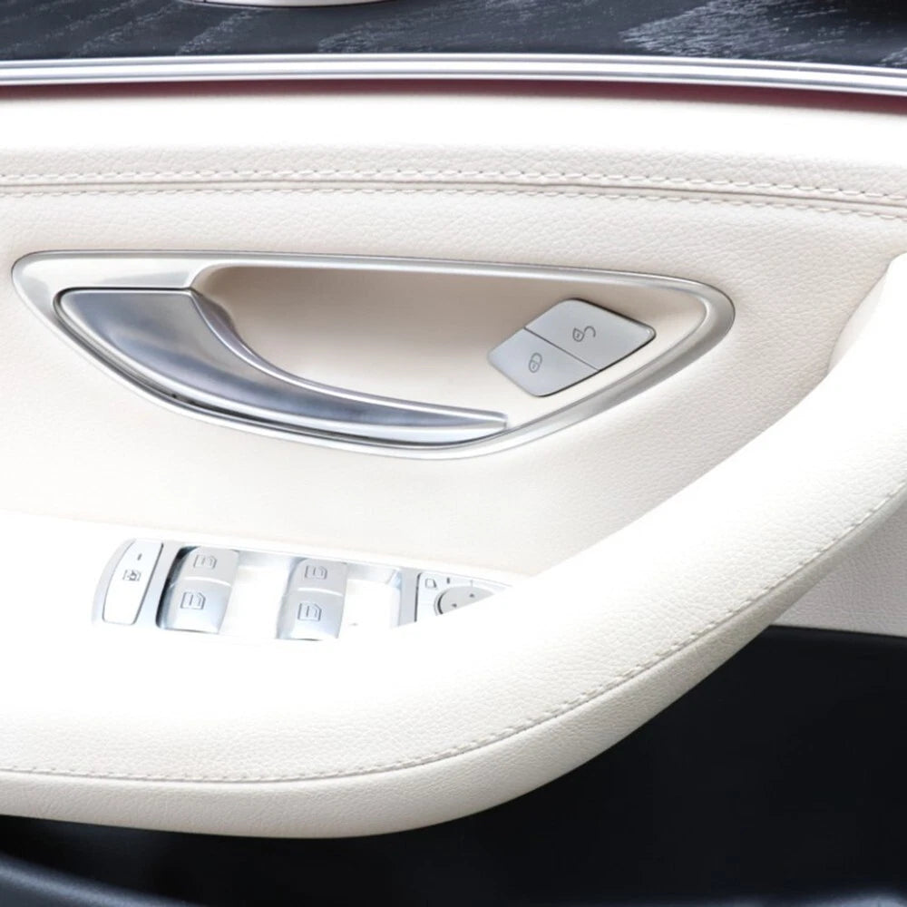 4 x Door Lock Unlock Buttons Cover for Benz C E Class W205 W213 X253