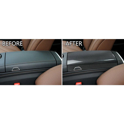Carbon Fiber Console Armrest Box Trim Cover for Mercedes Benz S-Class W222
