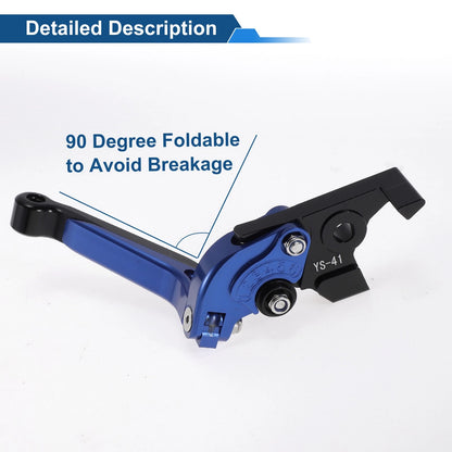 Adjustable Short Brake Clutch Levers for Suzuki GSXR150 (2017-2020) Blue Black