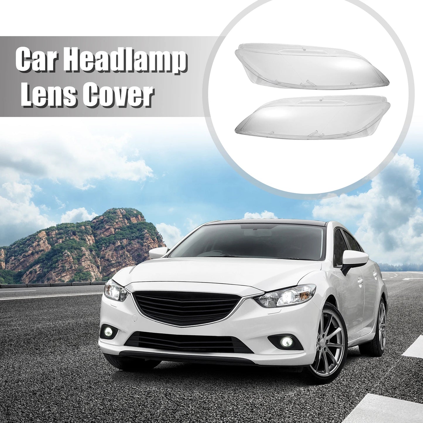 Front Headlight Lens Covers for Mazda 6 (2003-2008)