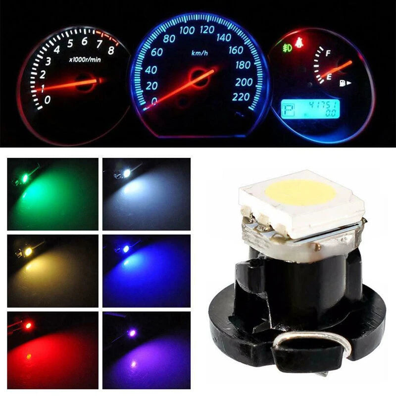 10x Green T4 T4.2 Neo Wedge 1-SMD LED Dash & Climate Bulbs