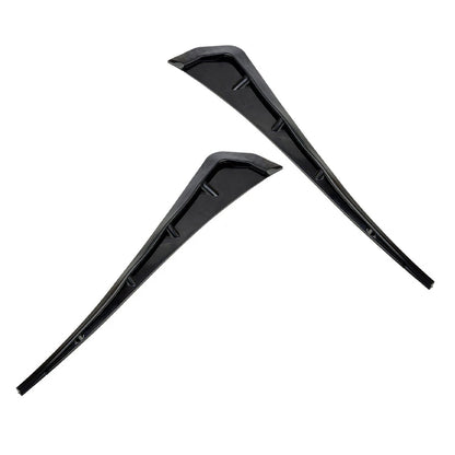 2 x Gloss Black Side Window Fender Covers for Universal Fit