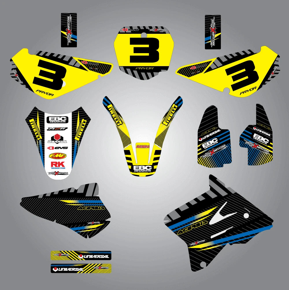 Custom Graphics for Suzuki RM 85 (2000-2021) - Factory Style Sticker Kit