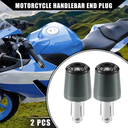 2 x Handlebar End Plug Grips 7/8" 22mm for Honda Titanium Tone