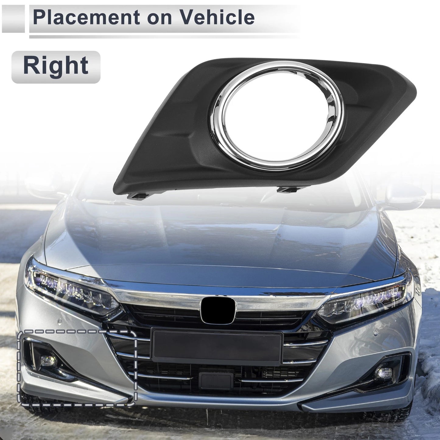 Front Right Fog Light Grill for Nissan Rogue (2014-2016)