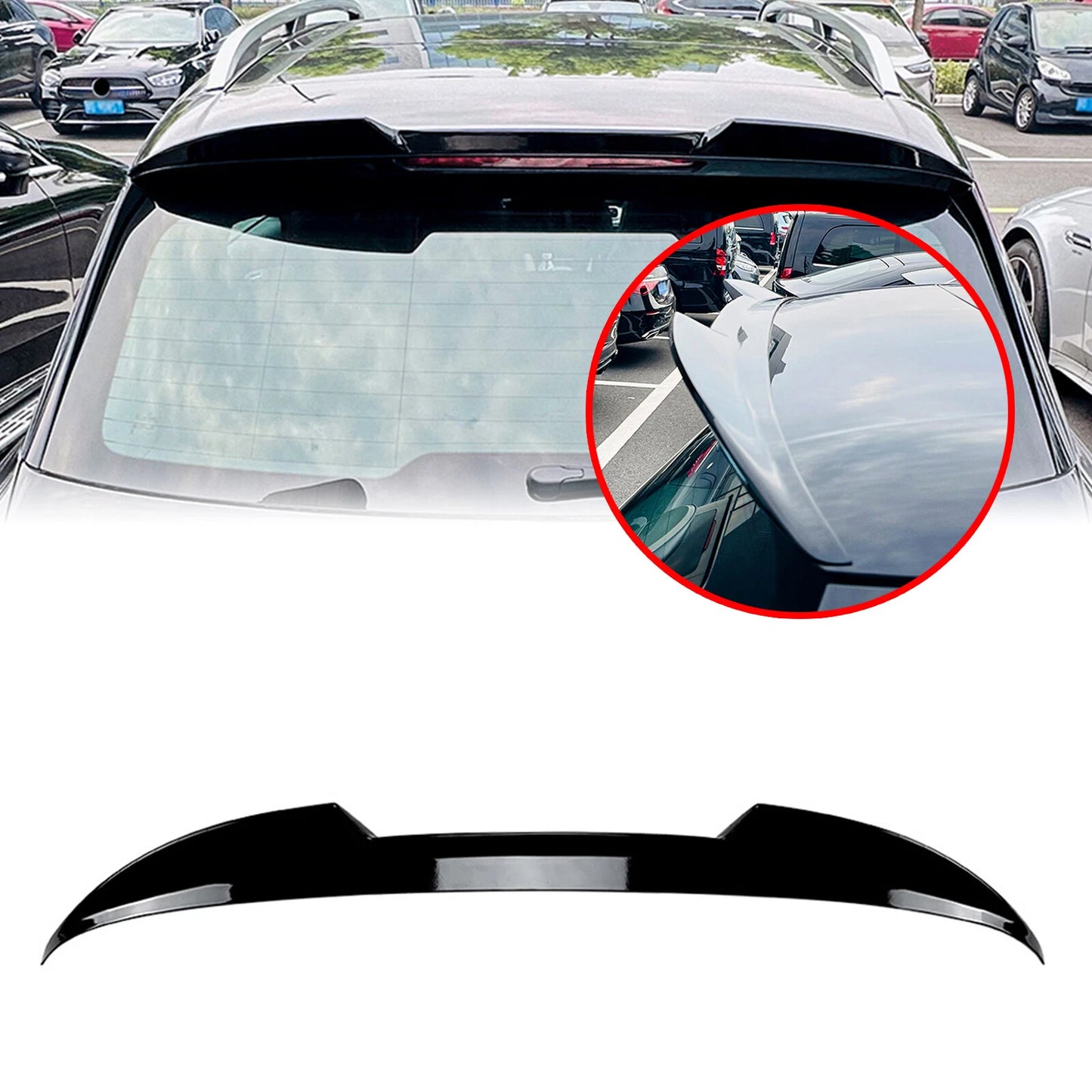 1x Rear Spoiler Lip for Benz GLE W167 GLE53 GLE350 (2019-2024) Gloss Black