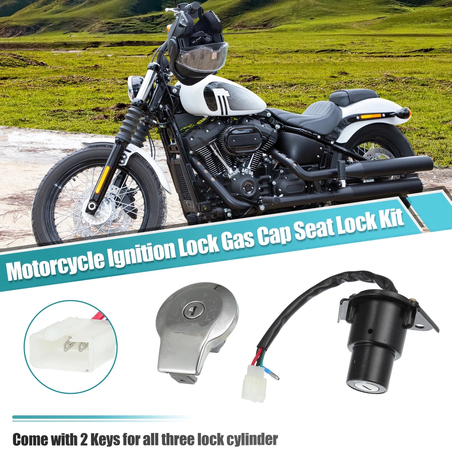 Ignition Switch / Gas Cap / Seat Lock / Helmet Lock for Yamaha XV535