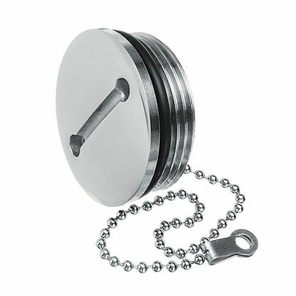 50mm Stainless Steel Gas Fuel Cap Cover with Chain for Boat Marine
