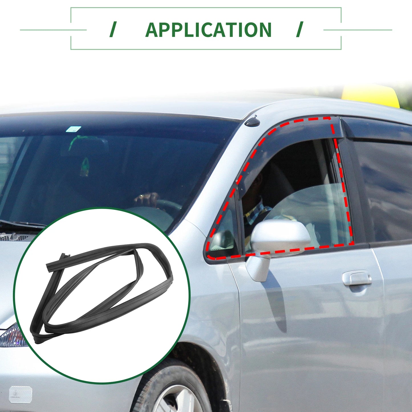 Front Right Door Window Run Channel Seal Strip for Honda Fit (2007-2014)