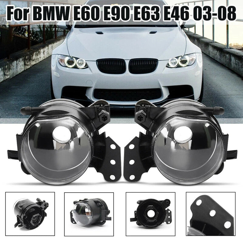 Front Fog Driving Light Clear Lens for BMW E60 E90 E63 E46 325i (2001-2013)