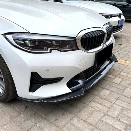 Front Bumper Lip Spoiler for BMW 3 Series G20 G21 320i (2019-2022) Carbon Black