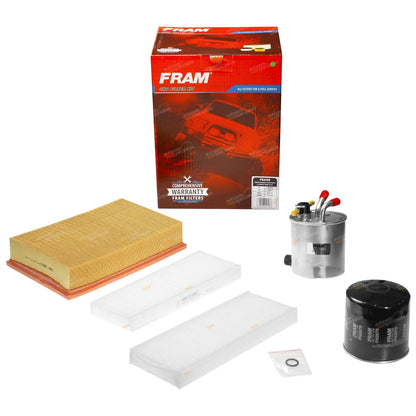 Air Oil Fuel Cabin Filter Service Kit for Nissan Navara D40 (2006-2015)