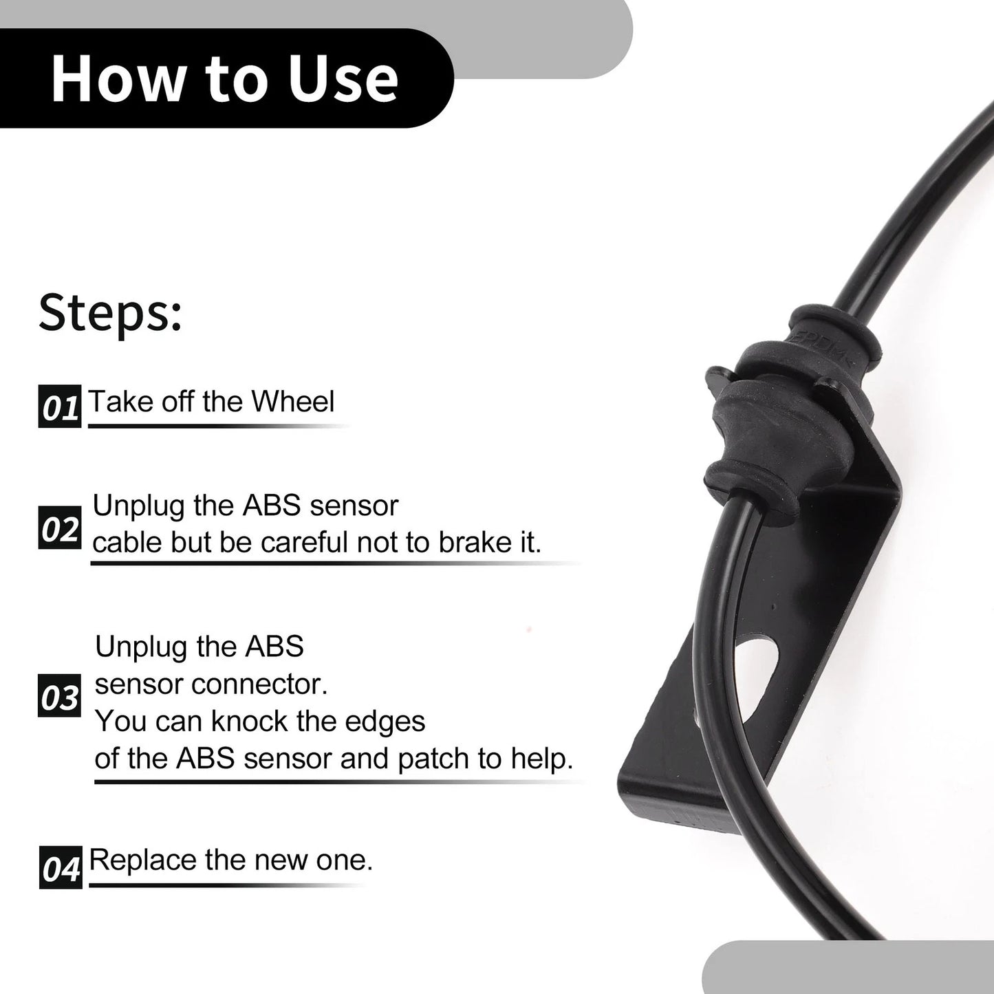 ABS Wheel Speed Sensor Rear Left for Ford Fusion (2007-2011)
