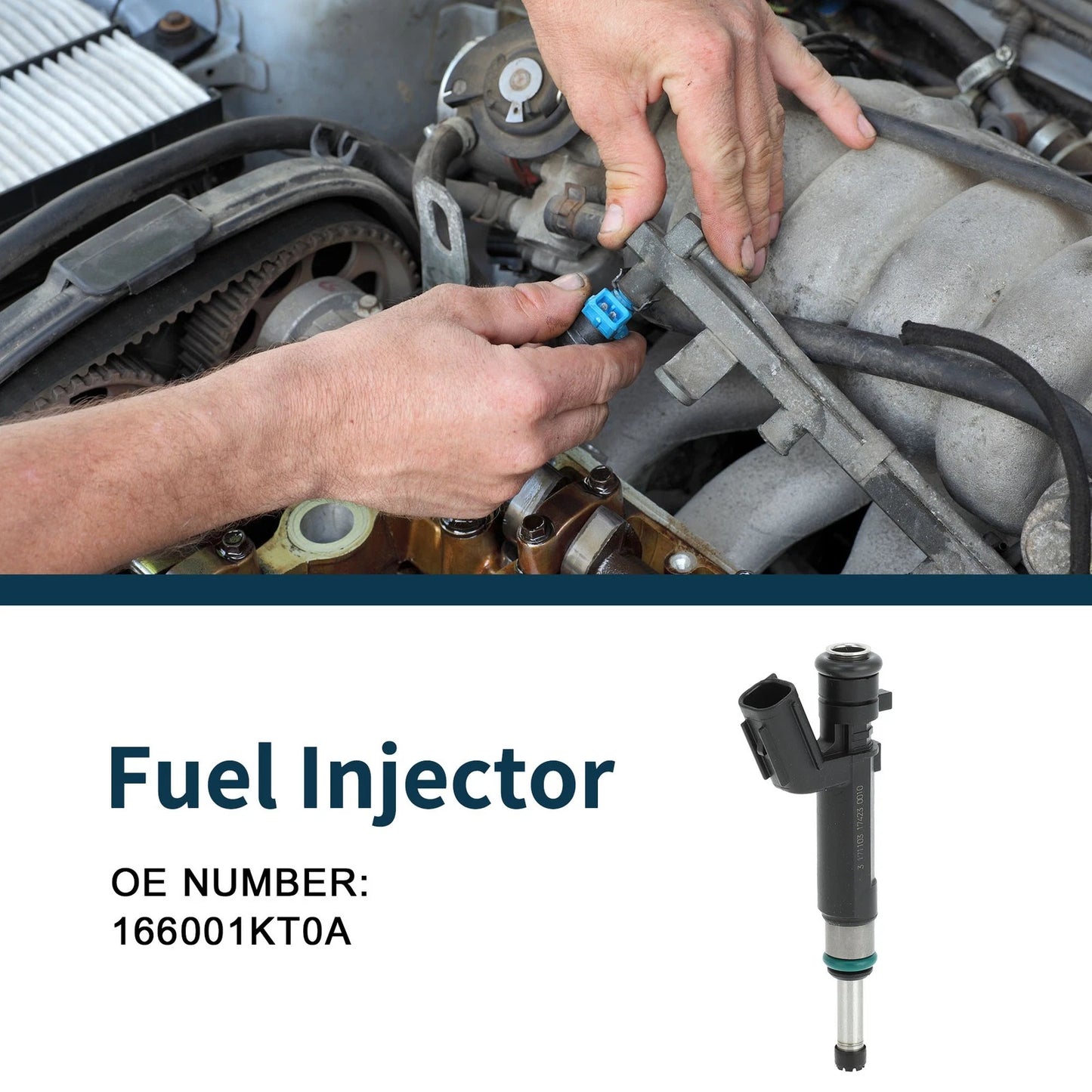 Fuel Injector 1 Pc for Nissan Versa 1.6 (2012-2016) Black