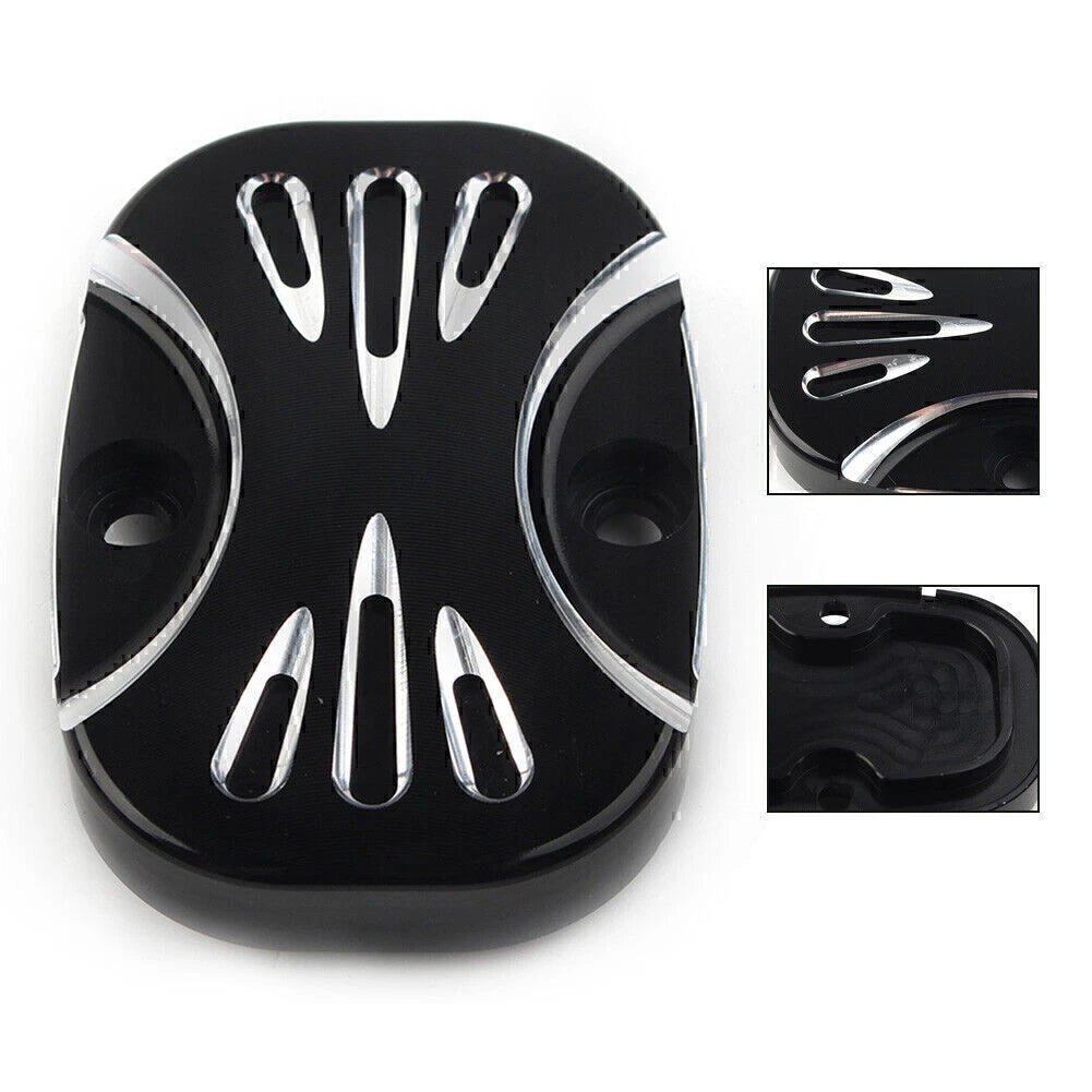 CNC Cut Rear Brake Master Cylinder Cover for Harley Electra Glide Road King