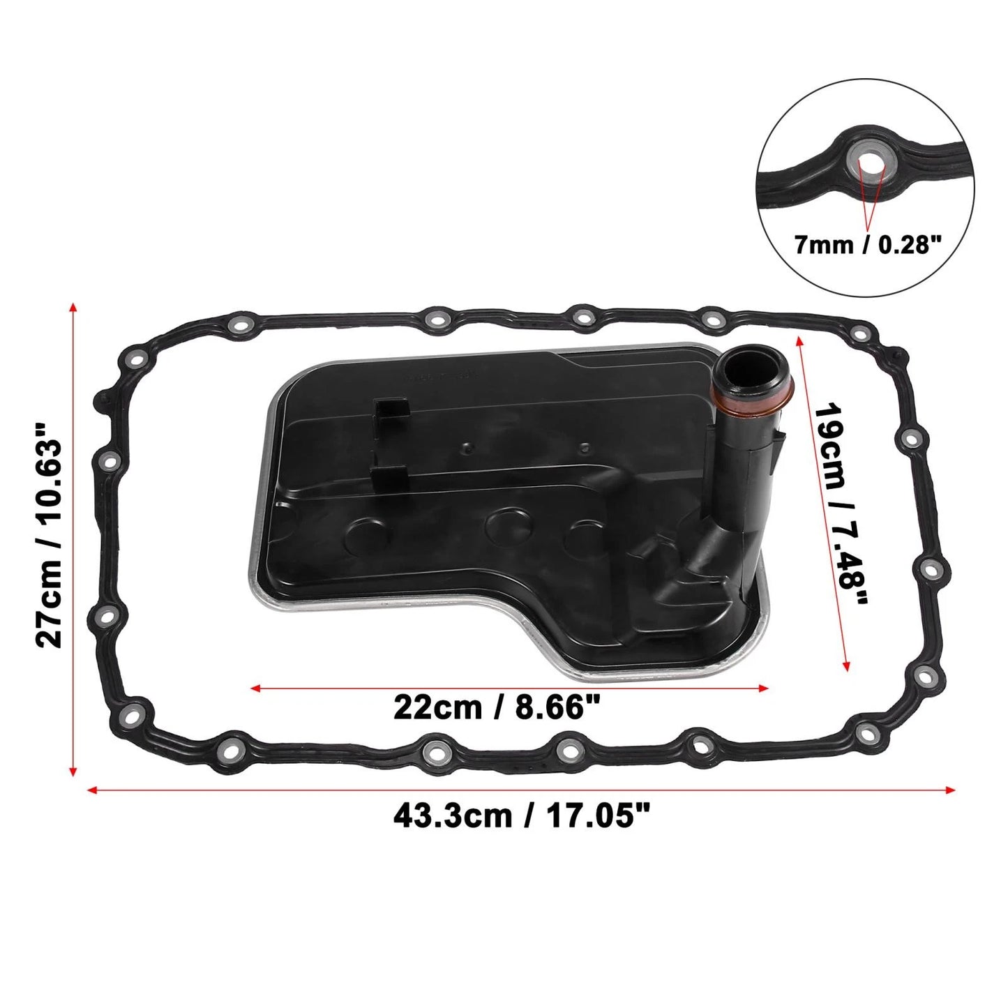 Transmission Filter & Oil Pan Gasket Set for BMW X3, 328i, 128i (2004-2010)