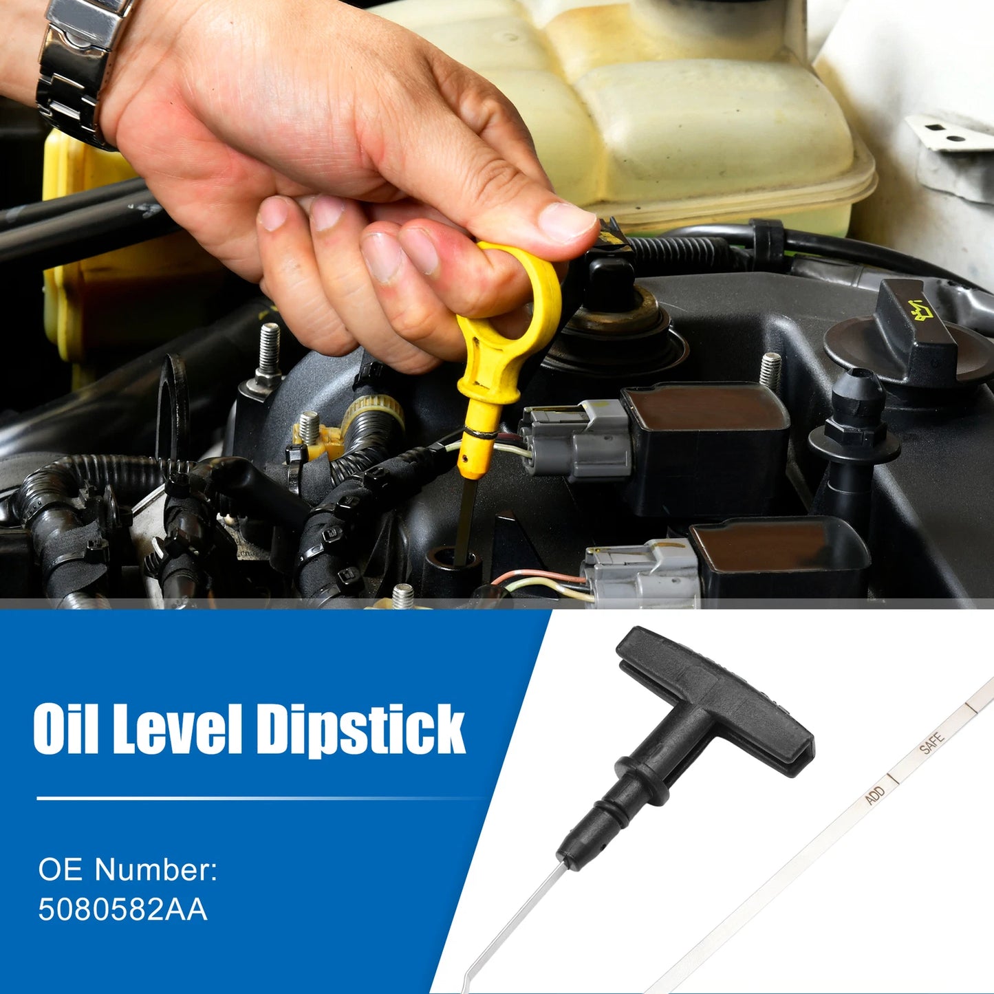 Engine Oil Level Indicator Dipstick for Dodge 2500 (2000 - 2002)