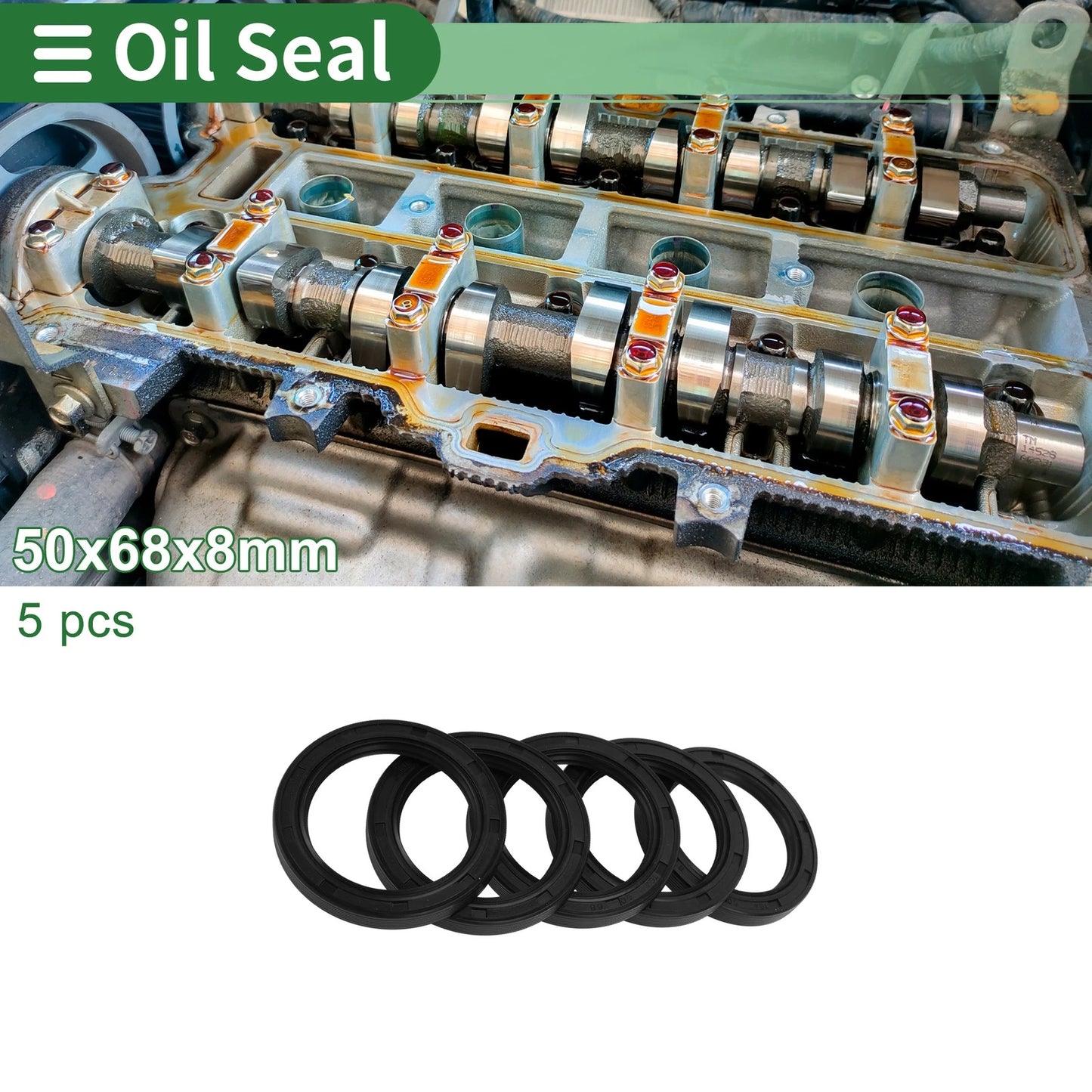 Oil Seal 50x68x8mm Seal Ring Rotary Shaft Seal NBR Rubber for Automotive