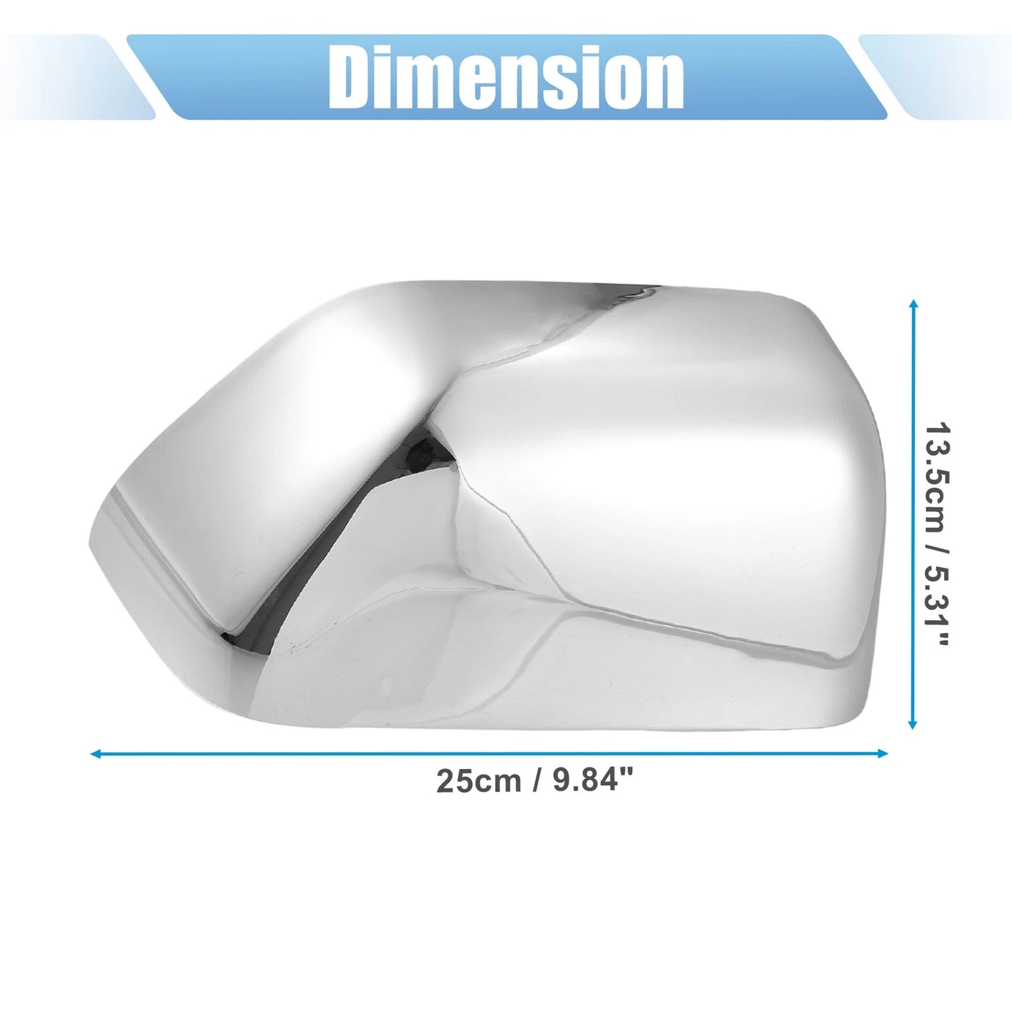 Chrome Plated Top Half Mirror Covers for Ford F-250 F-350 F-450 F-550