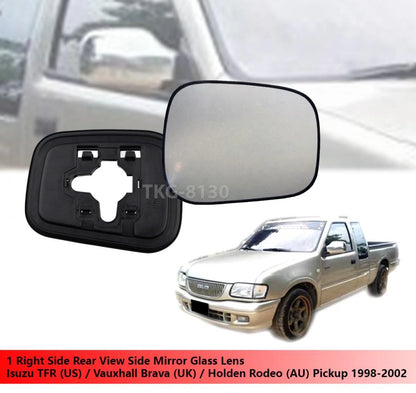 Right Side Mirror Glass Lens for Isuzu TFR, Vauxhall Brava, Holden Rodeo (1997-2004)