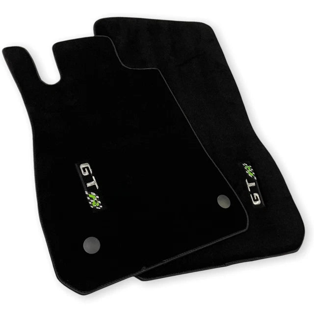 Floor Mats for Mercedes Benz AMG GTR 2015-2022 Black & Green Logo 2 x AutoWin