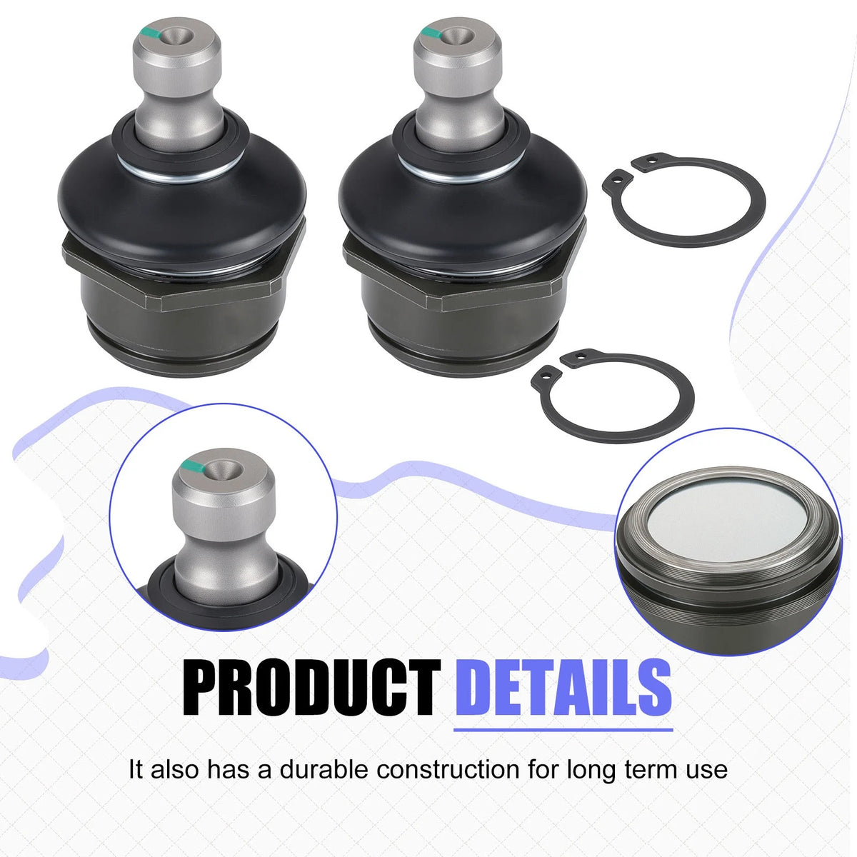 Pair Lower Ball Joint for Kawasaki Prairie 300/400 2x4/4x4 (2001–2002)